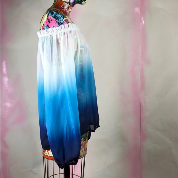 SALE Neiman Marcus NG The Label Ombre Peasant Blou - Picture 5 of 8